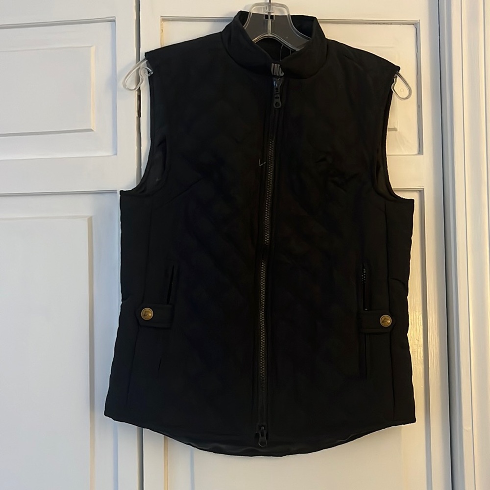 Riding sport quilted black vest (size small)